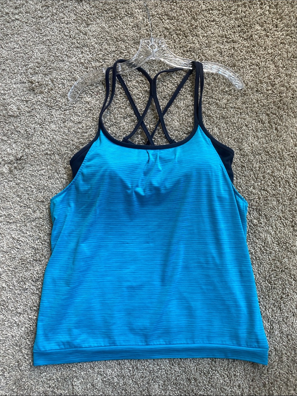 Athleta Blue Strappy Performance Tank